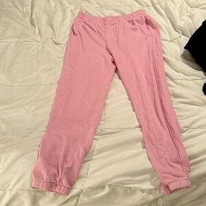 Comfy pink cotton sweatpants